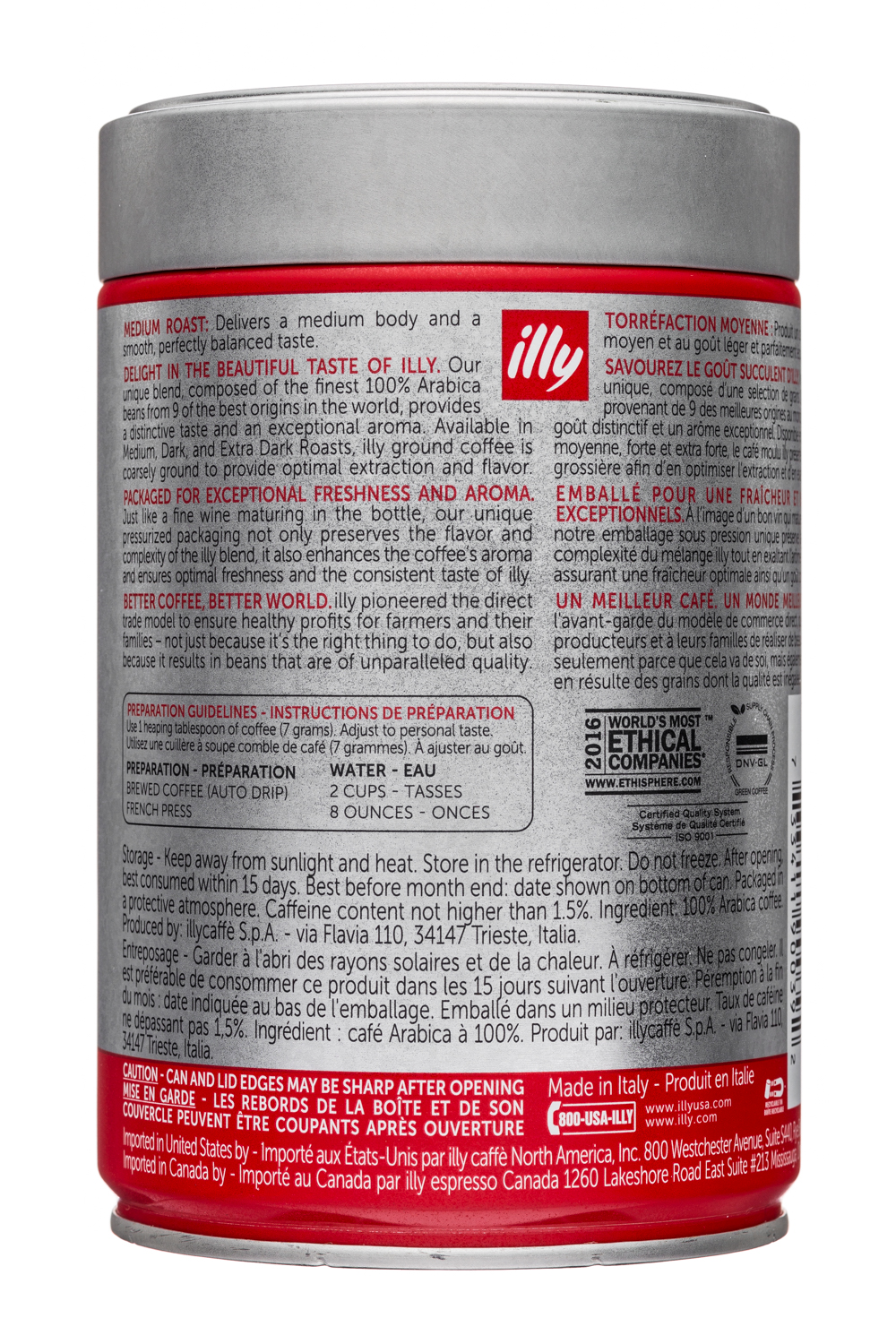 View Media 4271 Illy 9oz Grounds Coffee Medium Facts Noshcom